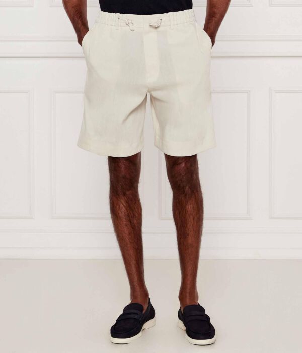 

Льняные шорты p-peter-rds-s-wg-252 Relaxed fit Boss, экрю
