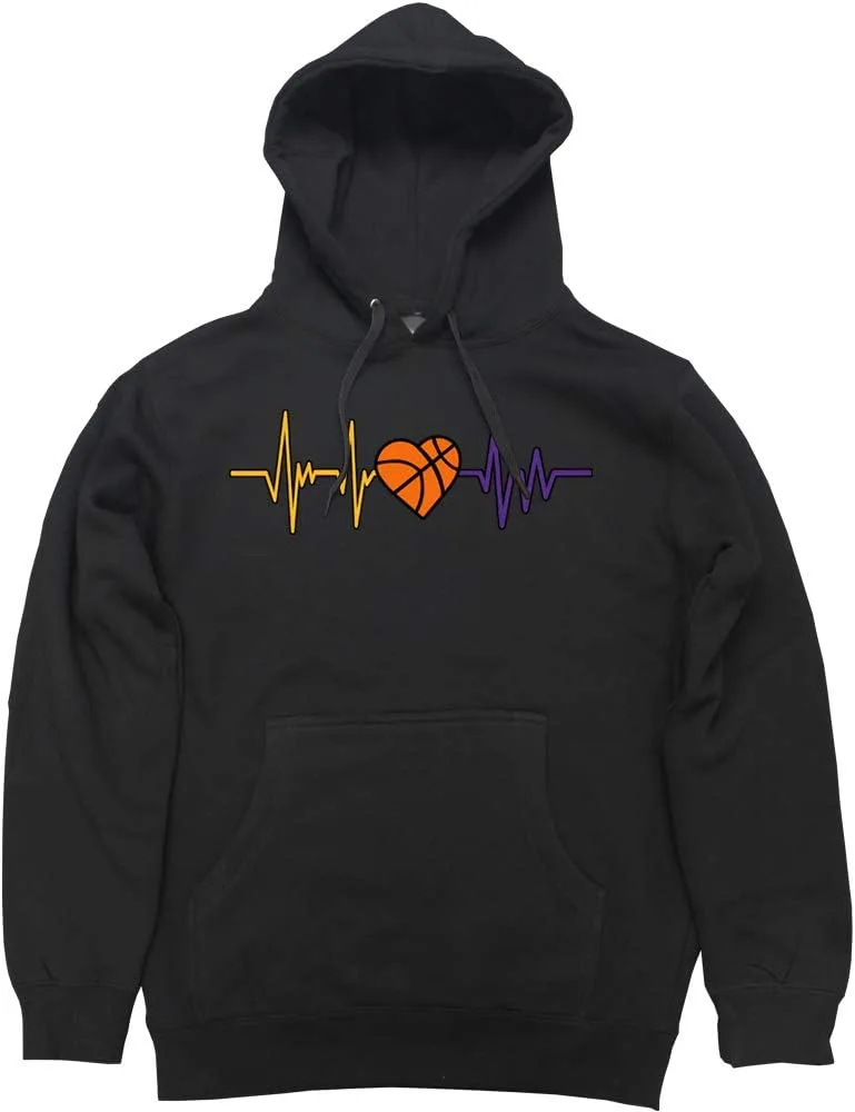 

Мужской свитшот с капюшоном LA Basketball Heartbeat FTD Apparel