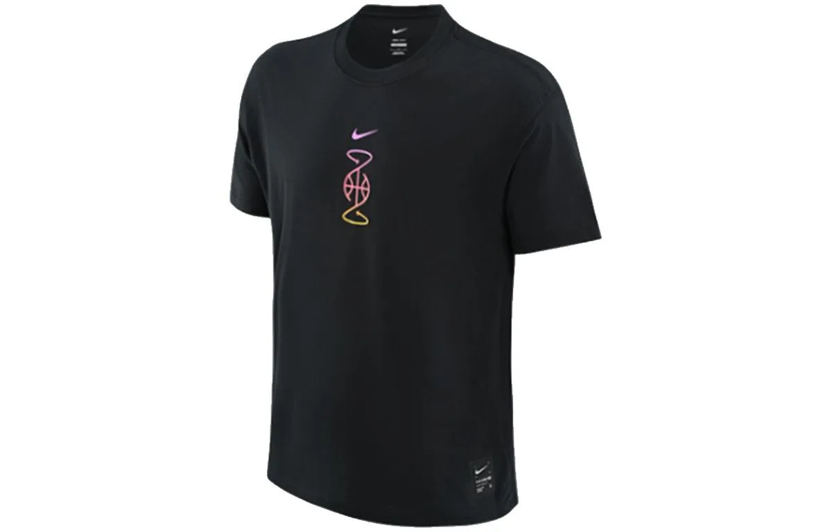 Nike Футболка мужская SS23 черная с круглым вырезом умеренно прямого кроя — фото 3