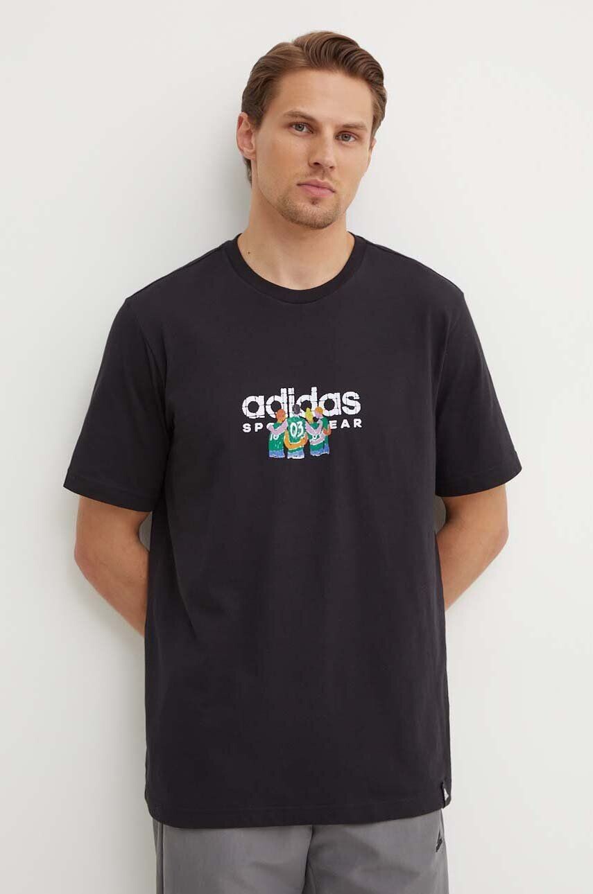 

Футболка Adidas из хлопка, черный