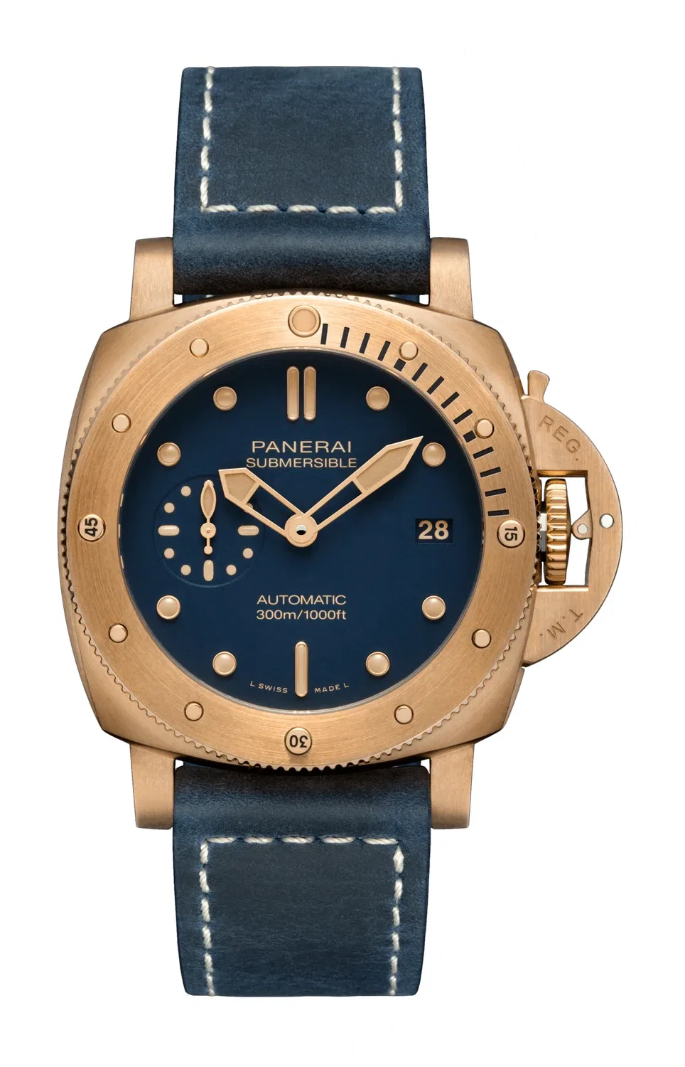 Сабмерсибл Бронзо Блю Абиссо - PAM01074 PANERAI, золотой