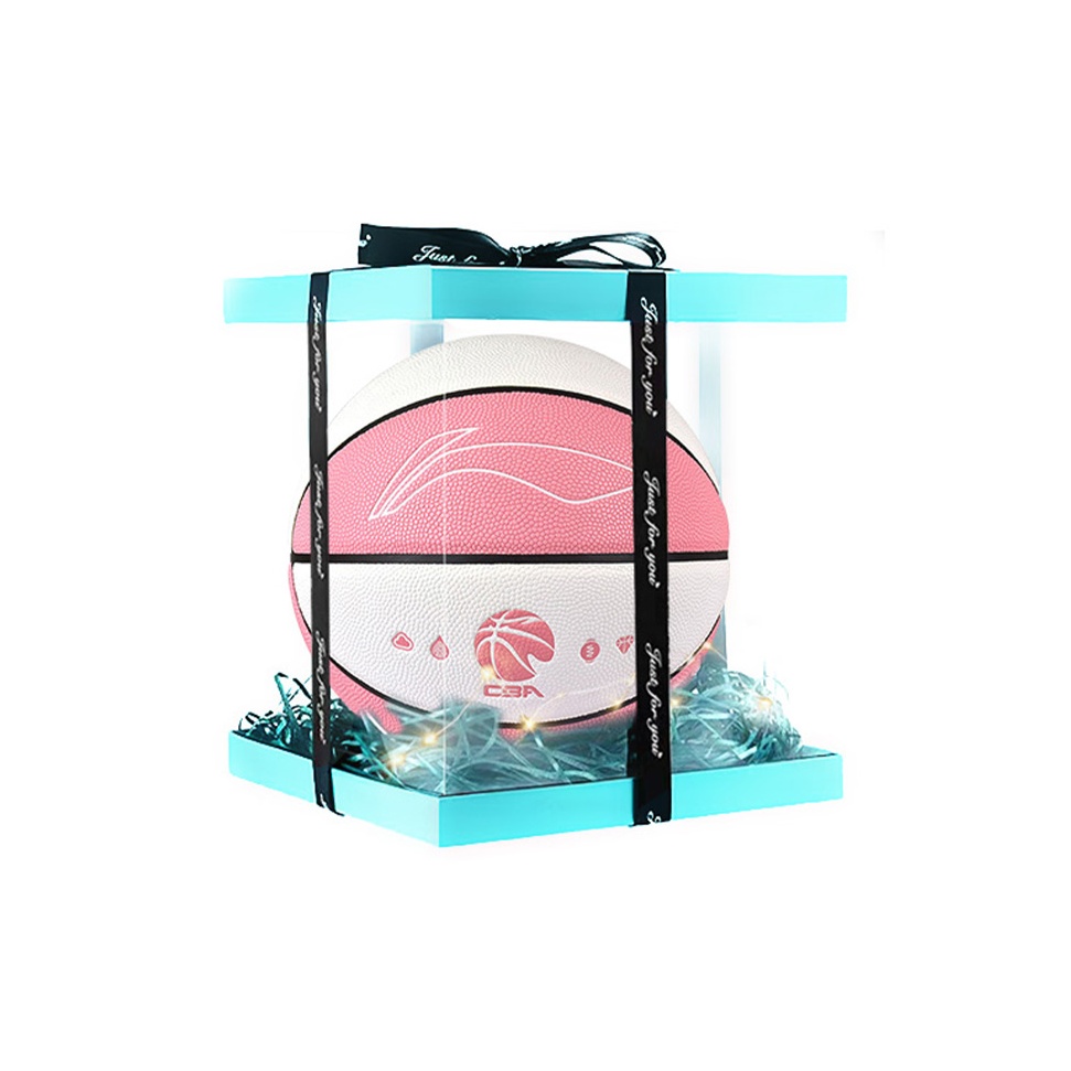 

LINING Баскетбольный мяч CBA Collection PU розовый белый размер 6 тренировочный unisex