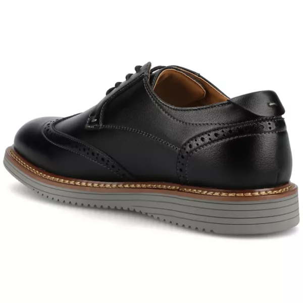 Мужские повседневные гибридные туфли Lorenzo Comfort Wingtip с гибкими носками Vance, черный — фото 4