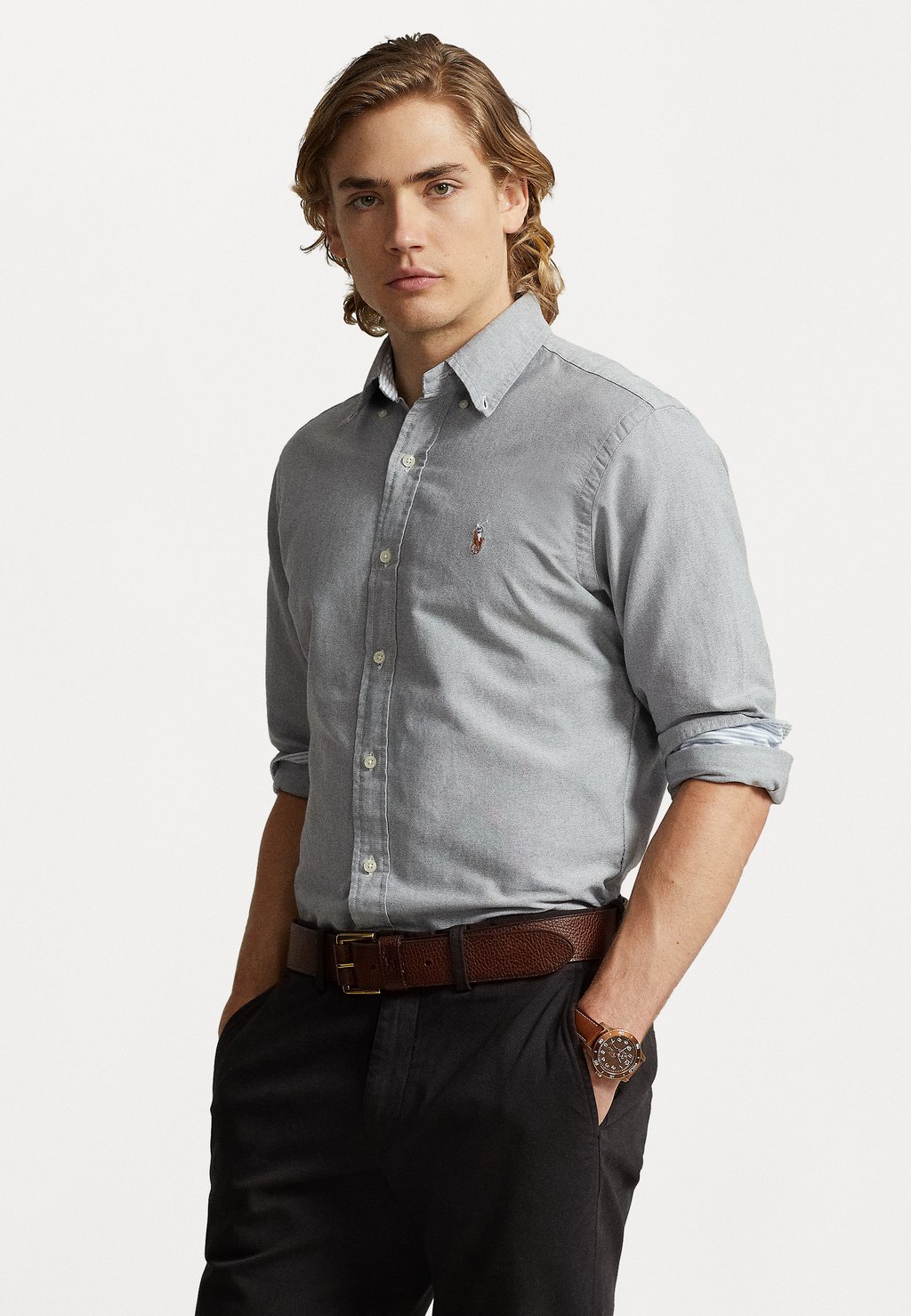 

Рубашка OXFORD CUSTOM FIT Polo Ralph Lauren, темно-синий