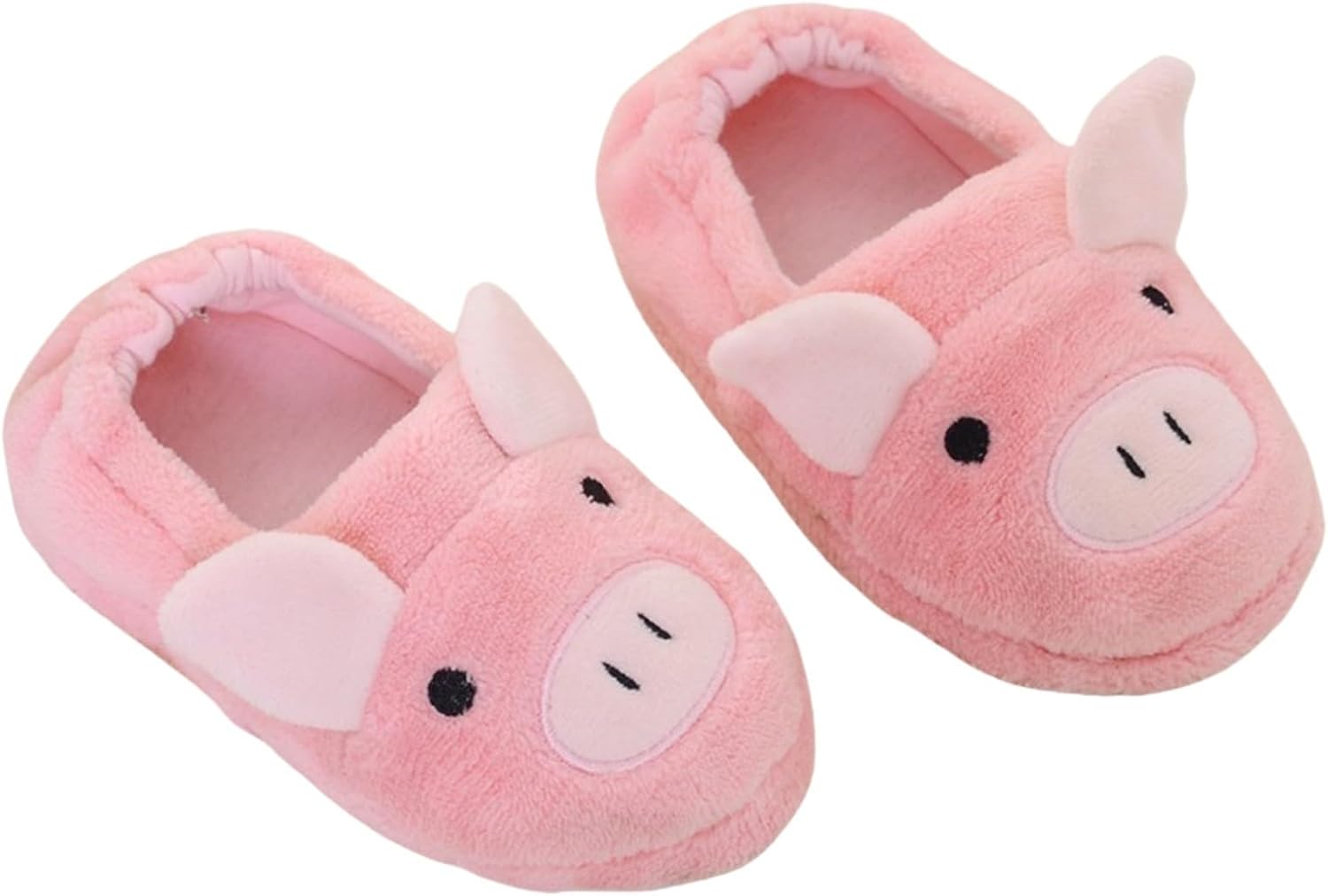 

Милые мягкие пушистые тапочки для детей, девочек и мальчиков, флисовые плюшевые домашние зимние тапочки для спальни Generic, розовый