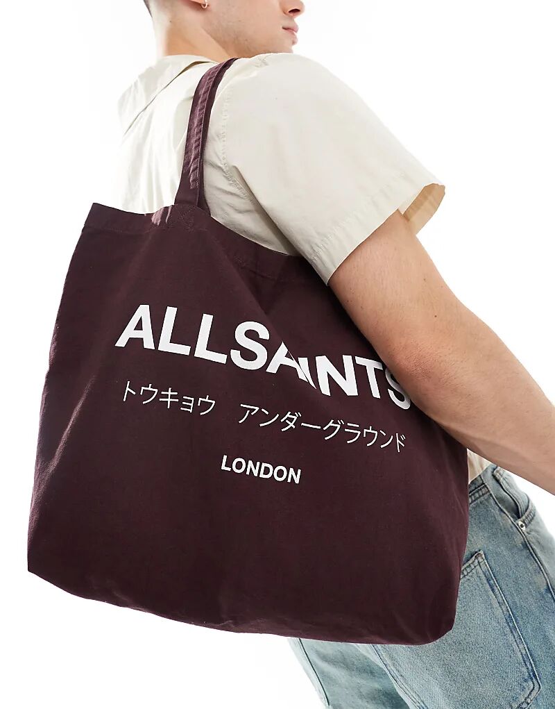 

Сумка-тоут Underground бордового цвета AllSaints