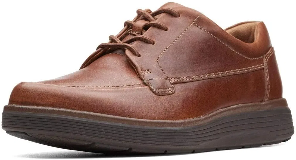 Clarks UN-Wohnstätte Lightness Мужские повседневные кожаные туфли на шнуровке, Dark Brown Leather 1 — фото 2