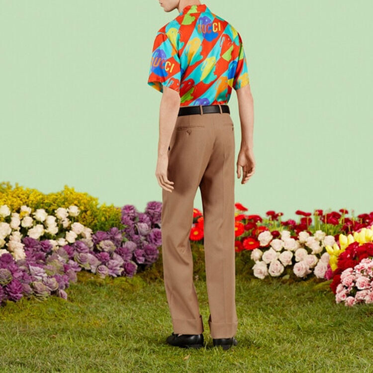 Рубашка мужская Gucci, многоцветная, Multicolor — фото 3