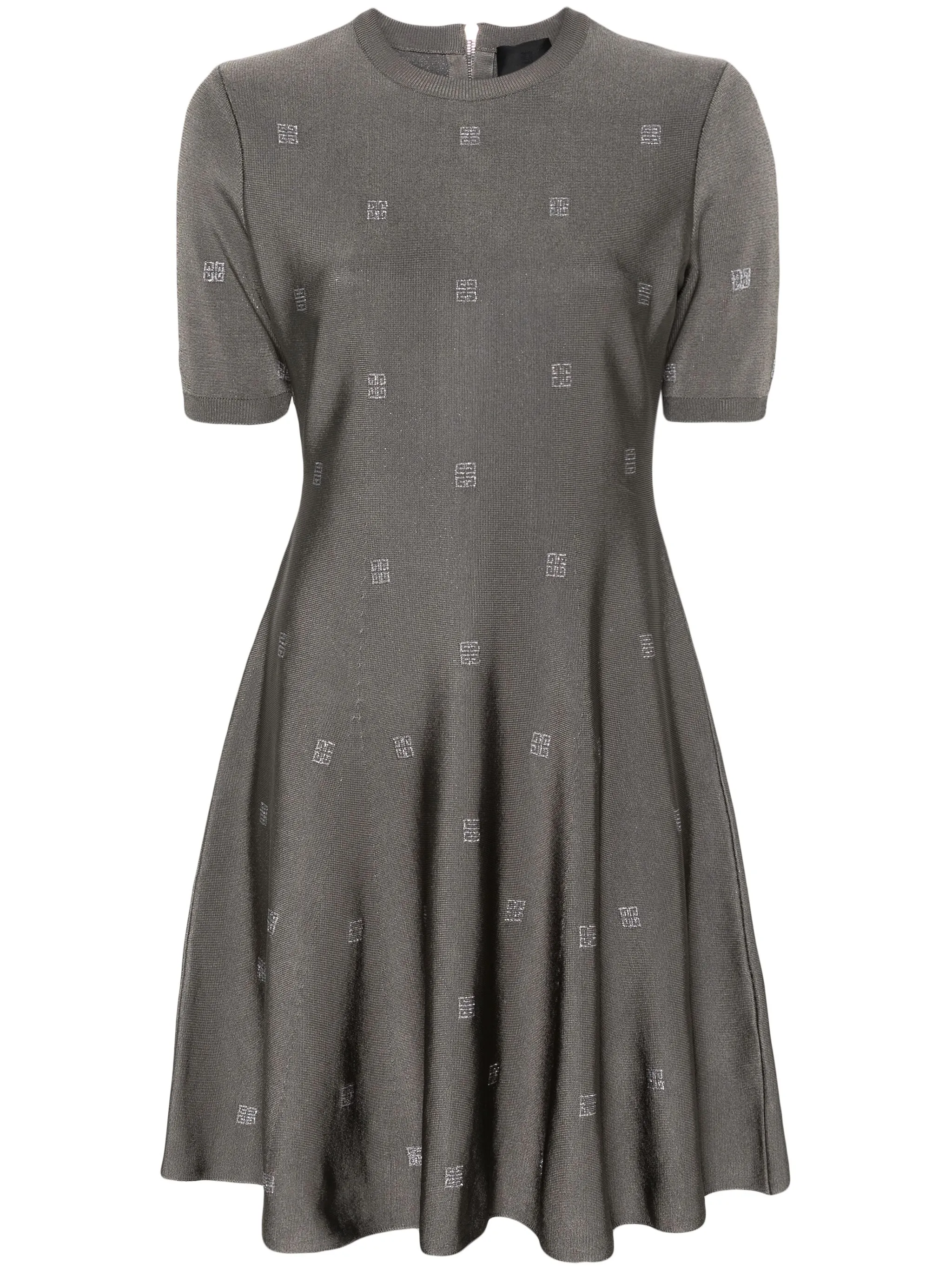 

Расклешенное платье мини с логотипом 4G Givenchy, серый