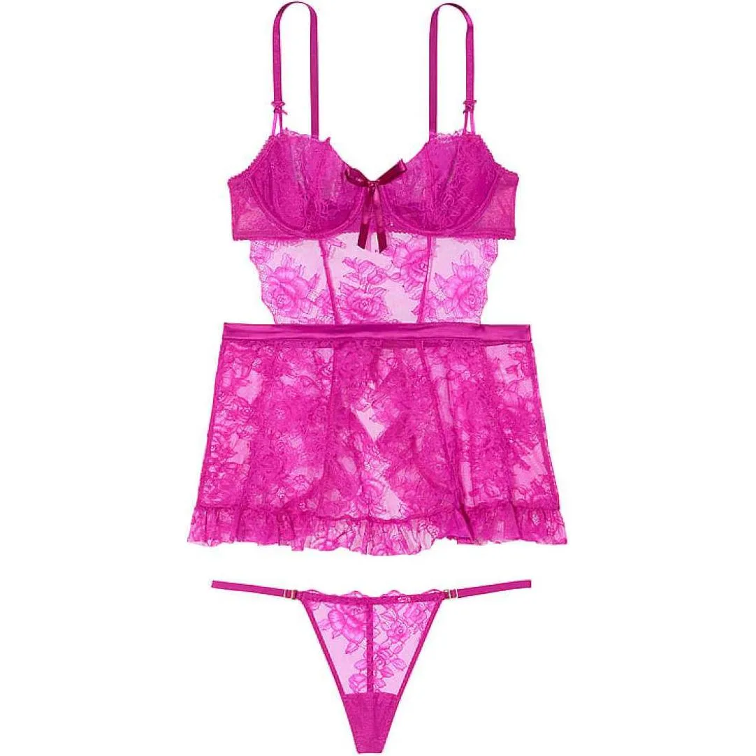 Victoria's Secret Пижамный комплект Very Sexy для женщин, розово-красный