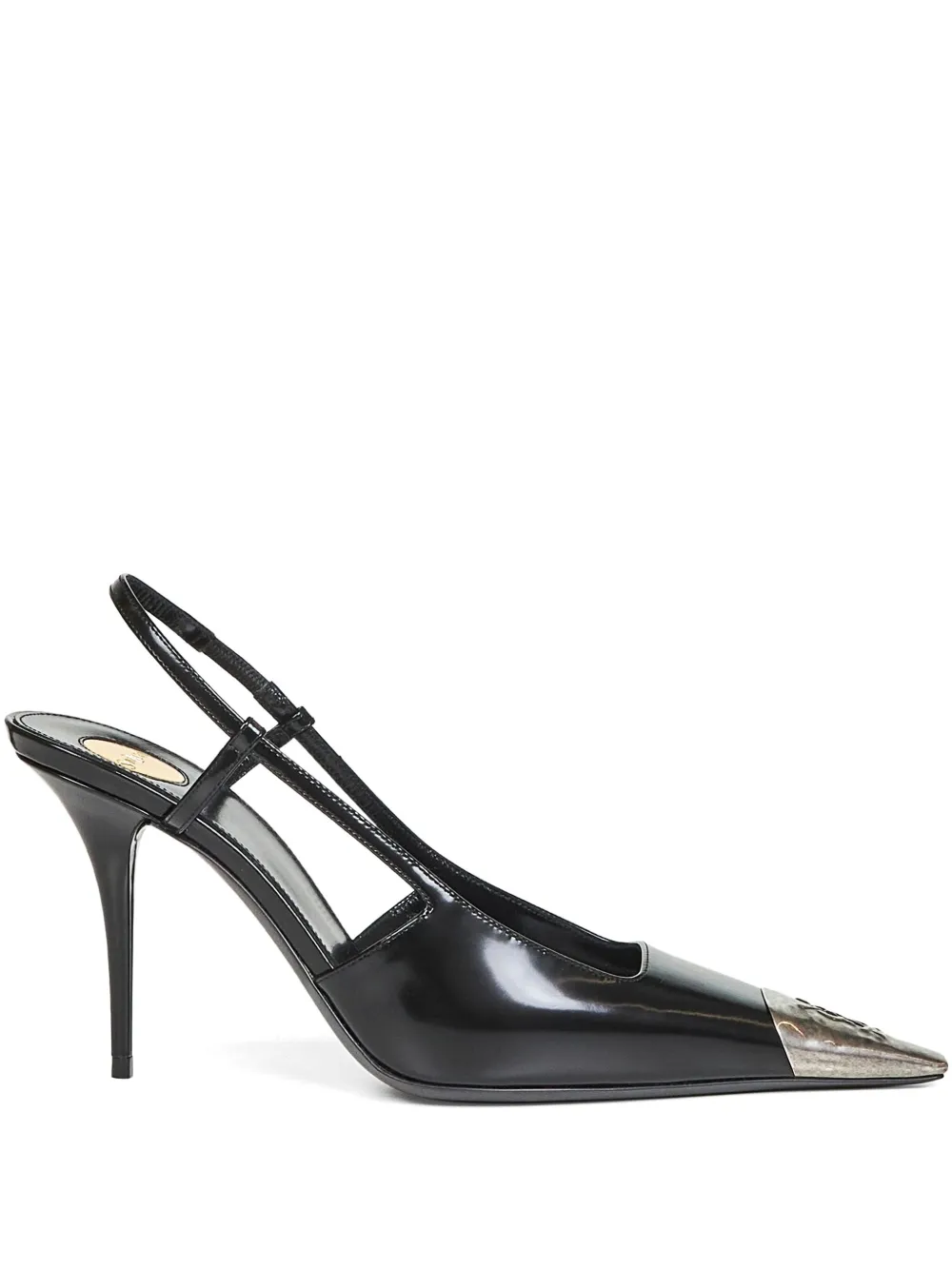 Туфли Jeanne 90 с металлическим носком Saint Laurent, черный