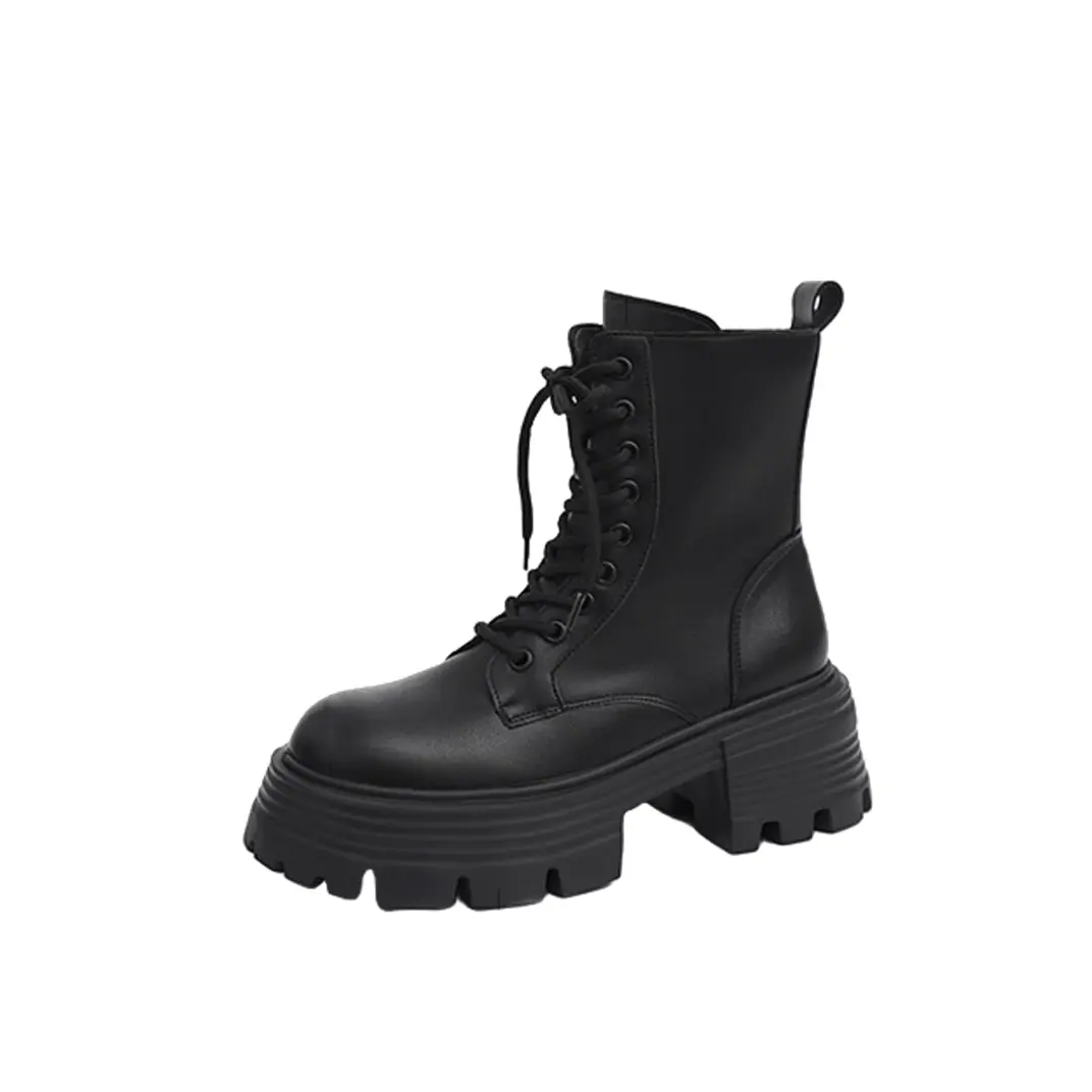 

Ботинки Martin Boot женские Abcfjg, цвет Black Fleece-lined