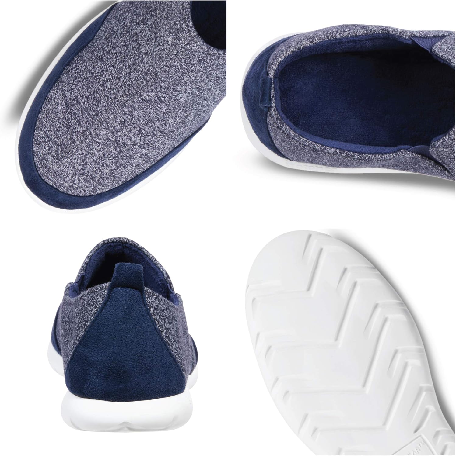 Мужские кроссовки Zenz Active Slip-On: ультра-мягкие повседневные кроссовки с гибкой поддержкой и дышащей сеткой Isotoner, черный — фото 3