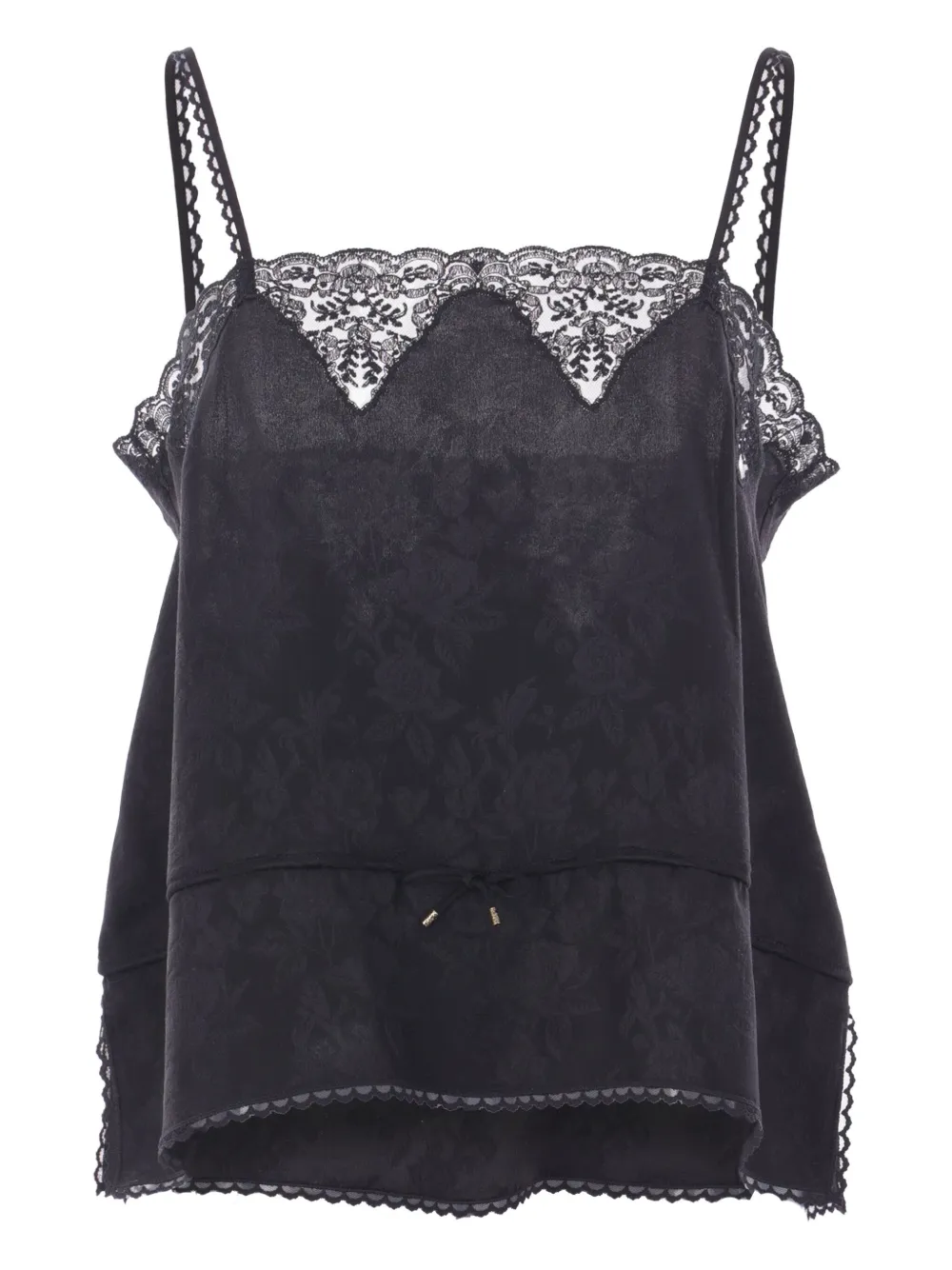 

Топ с V-образным вырезом и кружевом CHLOÉ, черный