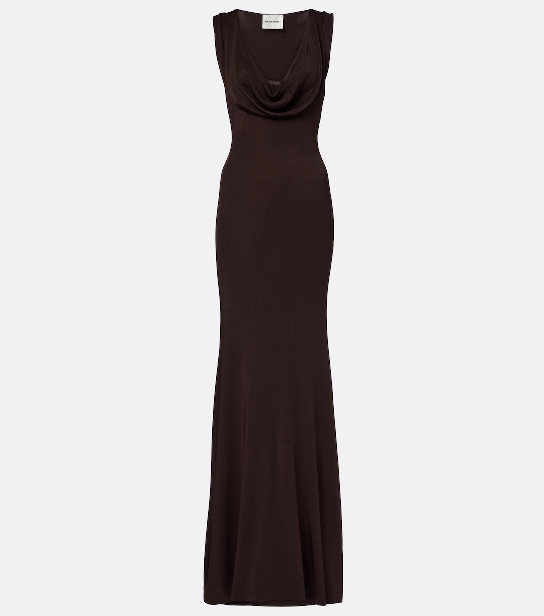 

Платье с драпировкой Roland Mouret, коричневый