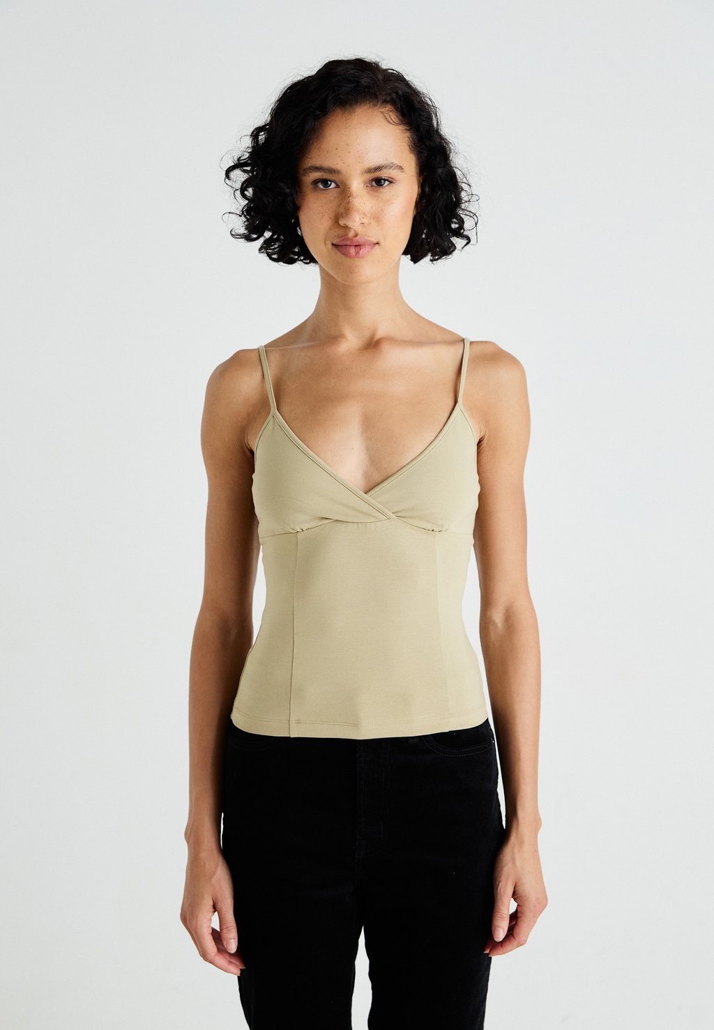

Топ V NECK SINGLET Weekday, бежевый