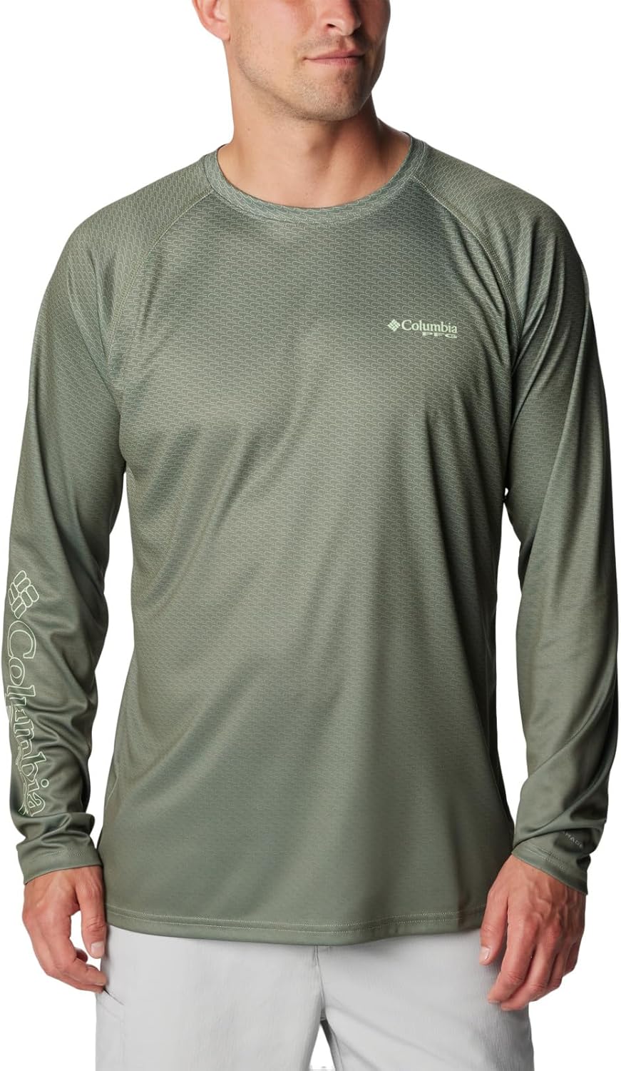 

Columbia мужская футболка с длинным рукавом Terminal Tackle PFG Super Fade, Cypress/Fish Hooks Super Fade