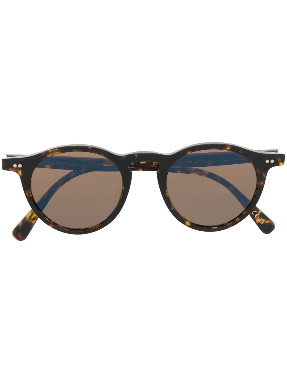 

Солнцезащитные очки в круглой оправе Oliver Peoples, коричневый