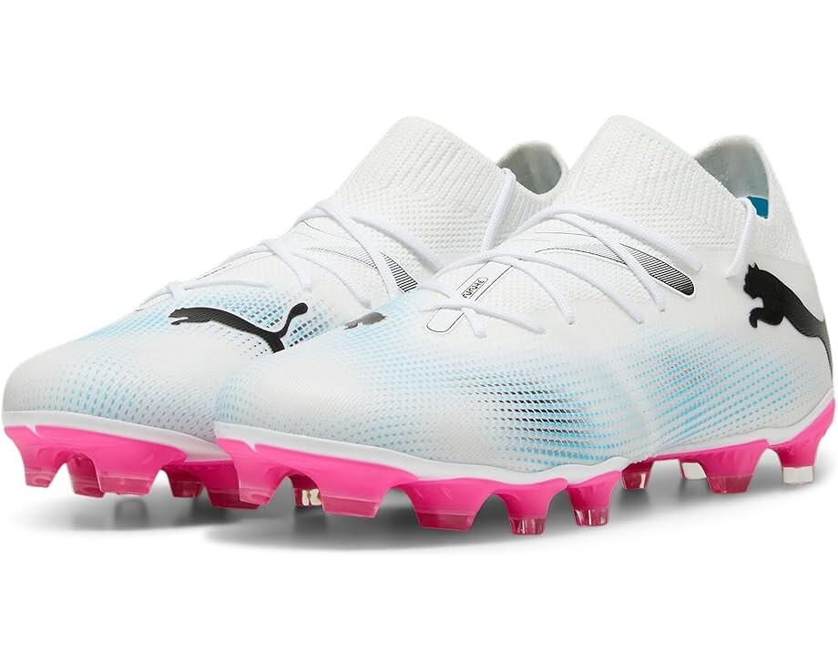 

Кроссовки PUMA Future 7 Match Firm Ground/Artificial Ground, цвет PUMA White/PUMA Black/Poison Pink