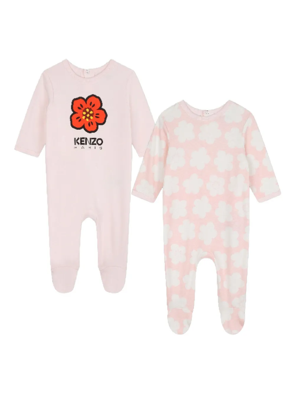 

Пижама с цветочным принтом Kenzo Kids, розовый