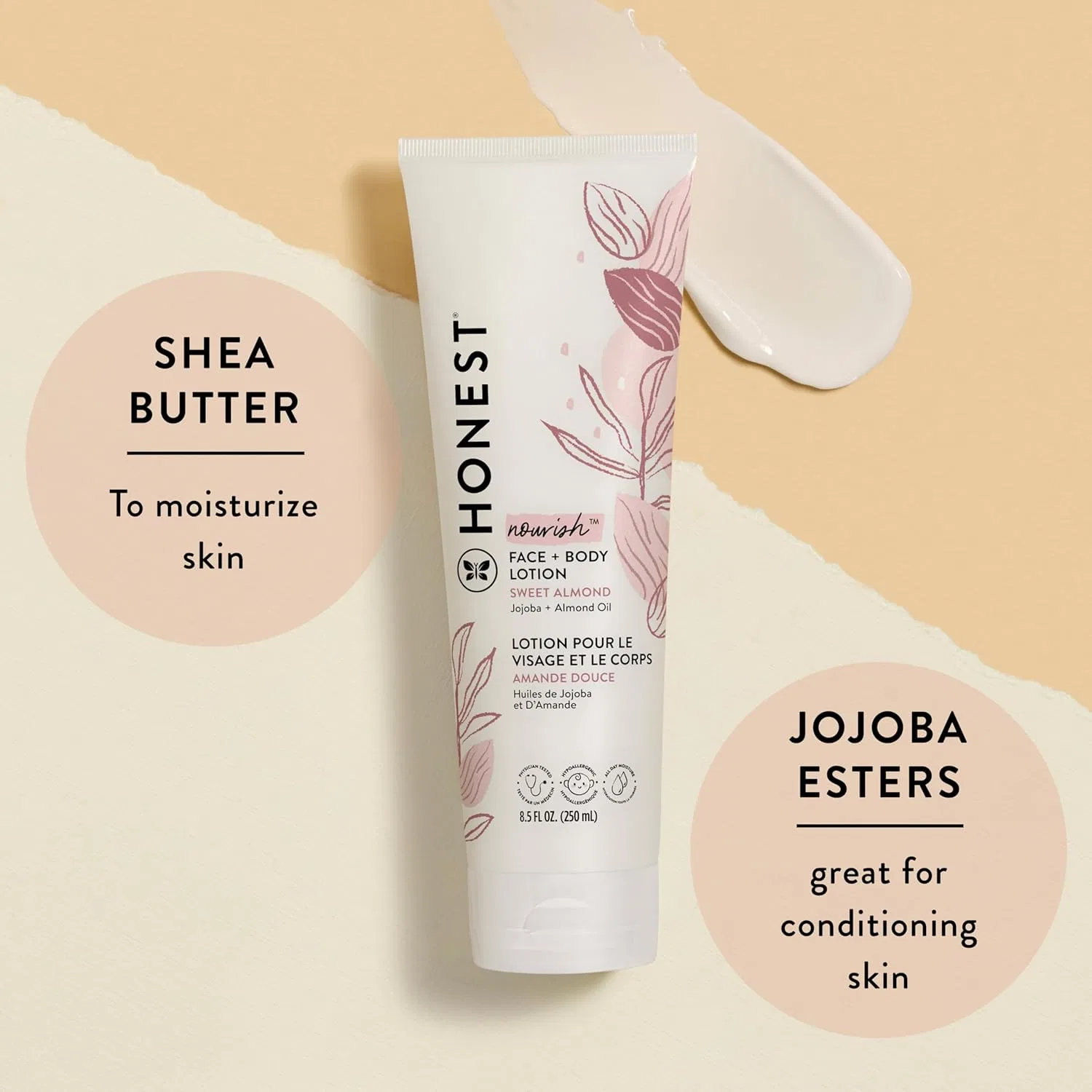 Лосьон для лица и тела The Honest Company, Увлажняющий, Миндаль, 240 мл — фото 2