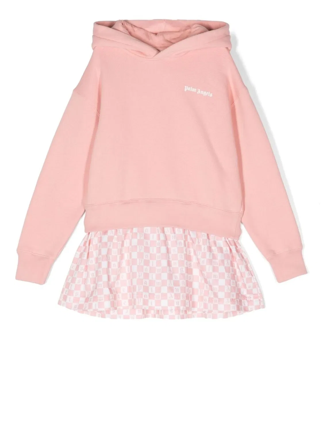 Платье с капюшоном и длинными рукавами Palm Angels, розовый