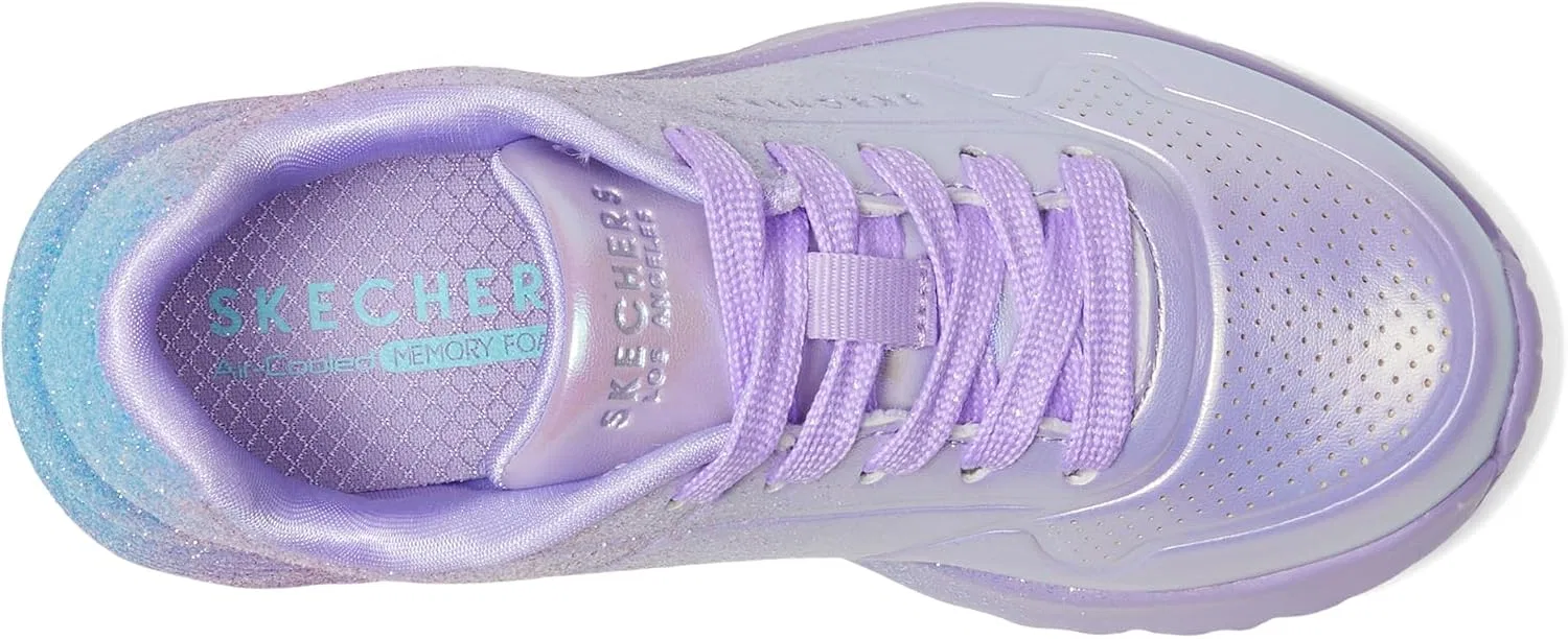 Детские кроссовки для девочек Uno Lite-Metallic Shimmers Skechers, Lavender/Multi — фото 3