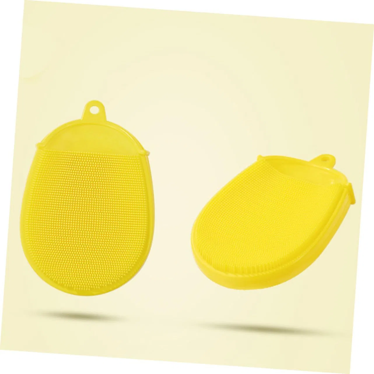 Силиконовая мочалка для тела и лица BESTYASH, 1 шт., 14.7x9.8x2 см, 57 г, Yellow — фото 2