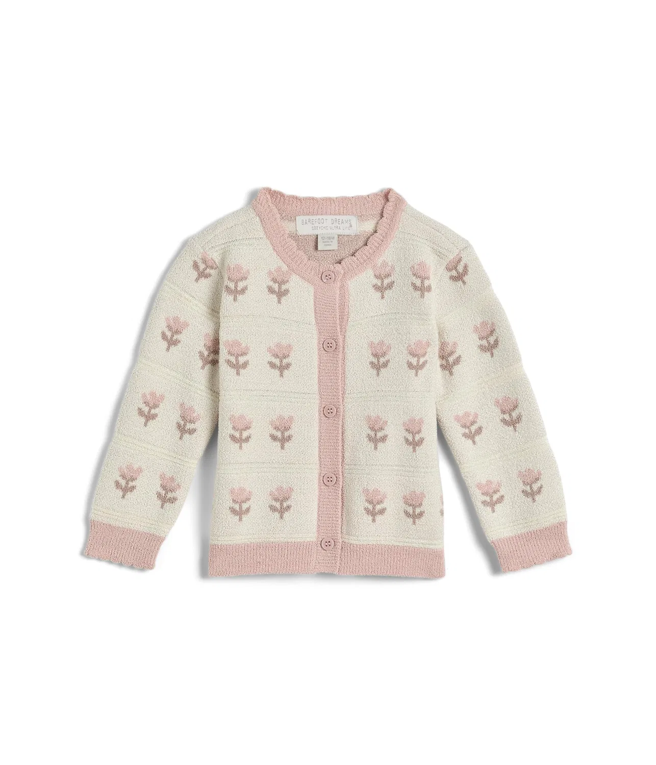 Детский кардиган Cozychic Ultra Lite Wildflower Barefoot Dreams Kids, Cream Multi