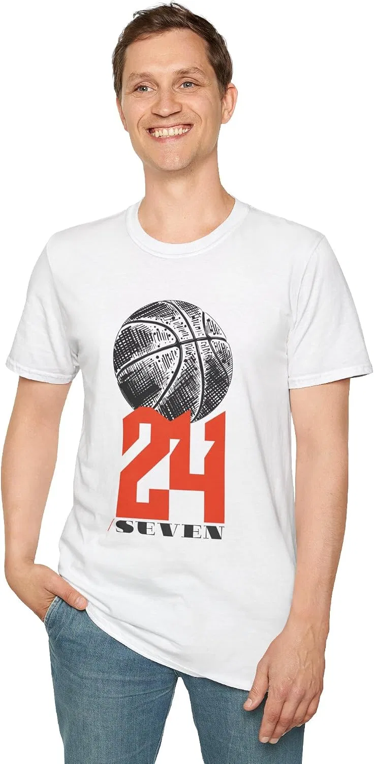 Унисекс футболка с принтом 24/7 Basketball, White — фото 2