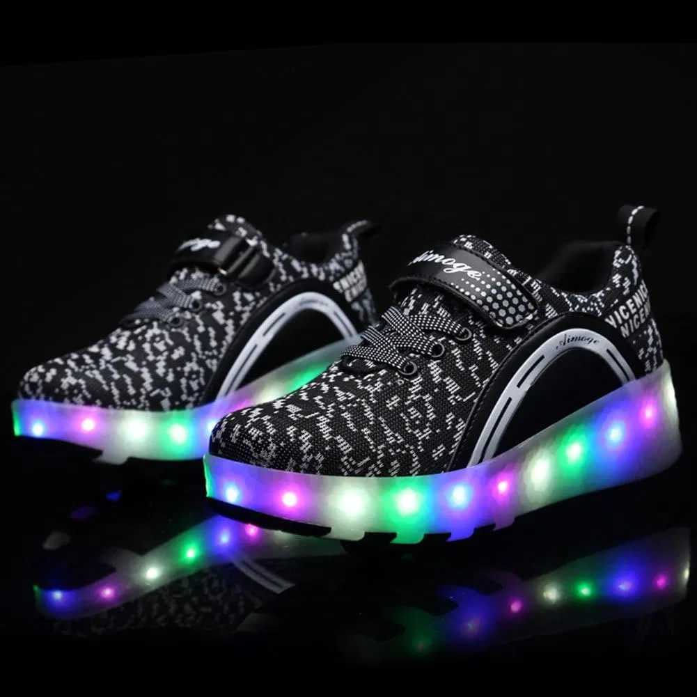 Детские кроссовки со светодиодной подсветкой DHX, Black — фото 3