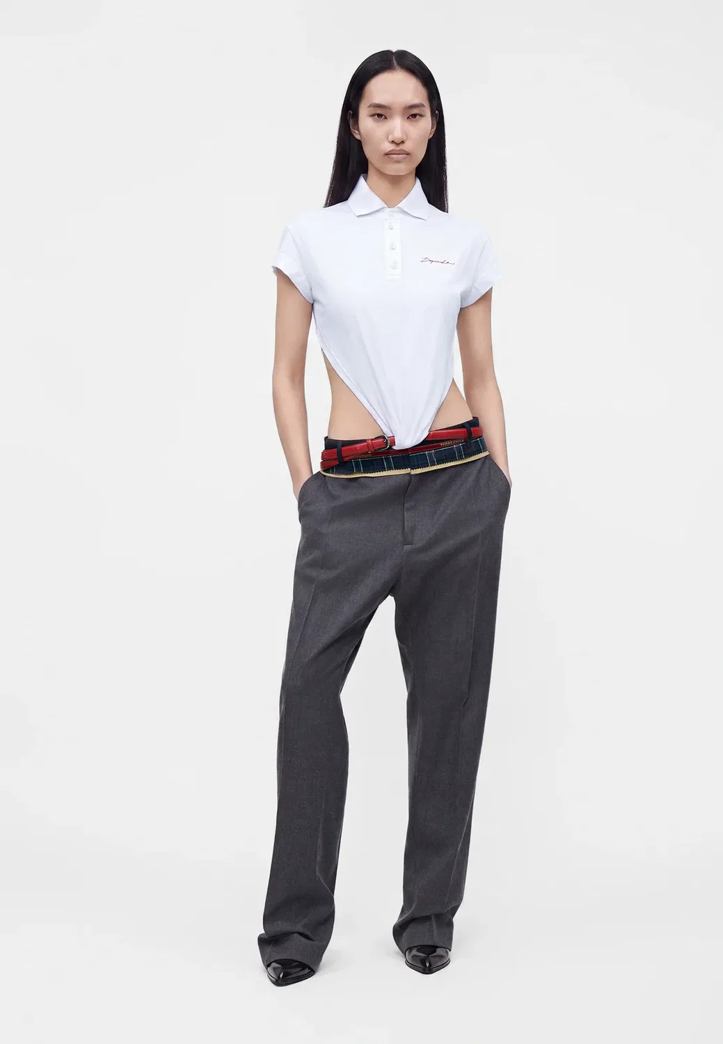 Идеально подошло - рубашка поло Dsquared2, White — фото 2
