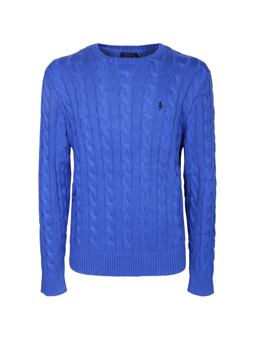 Вязаный свитер с косами POLO RALPH LAUREN, синий