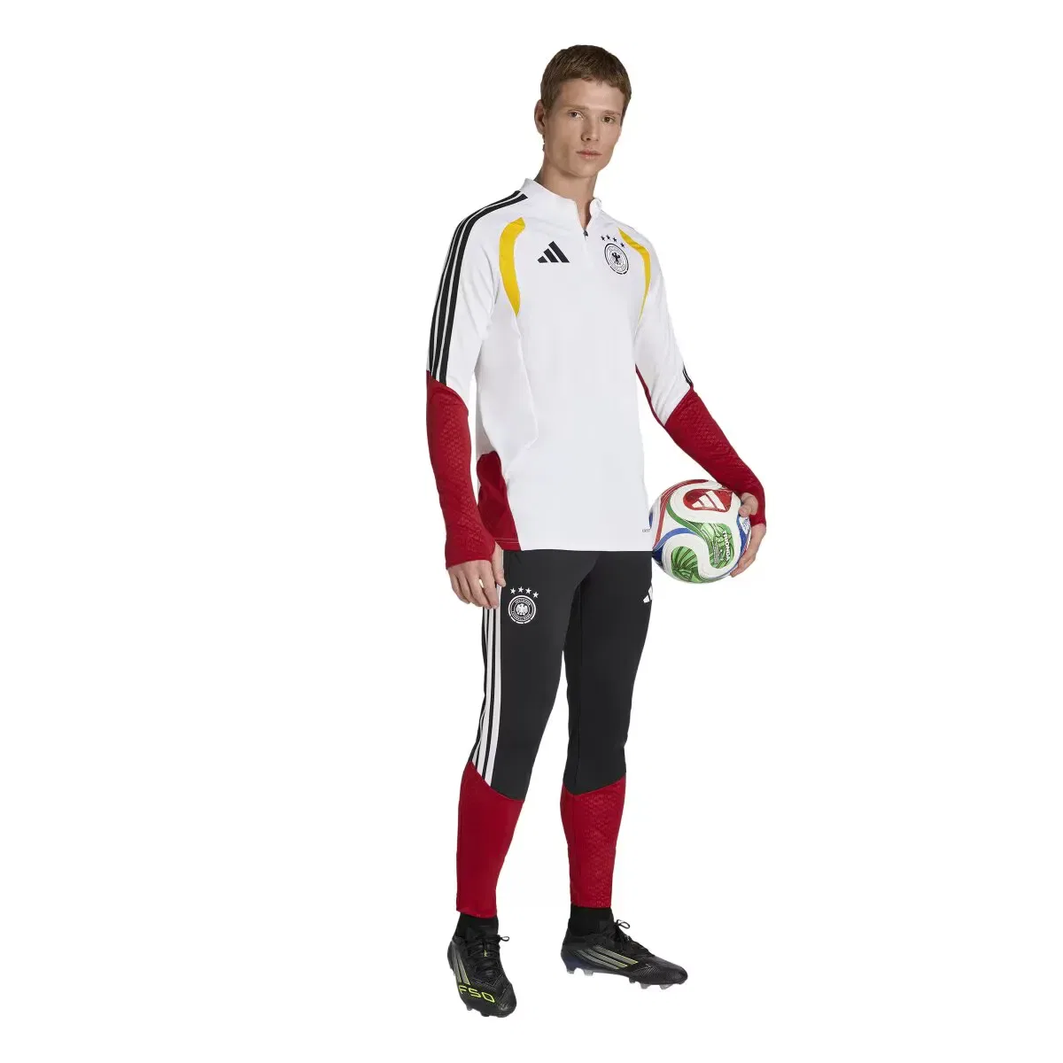 Мужская футболка с длинным рукавом Alemania Mundial 2026 Tiro Entreno adidas, Blanco — фото 3