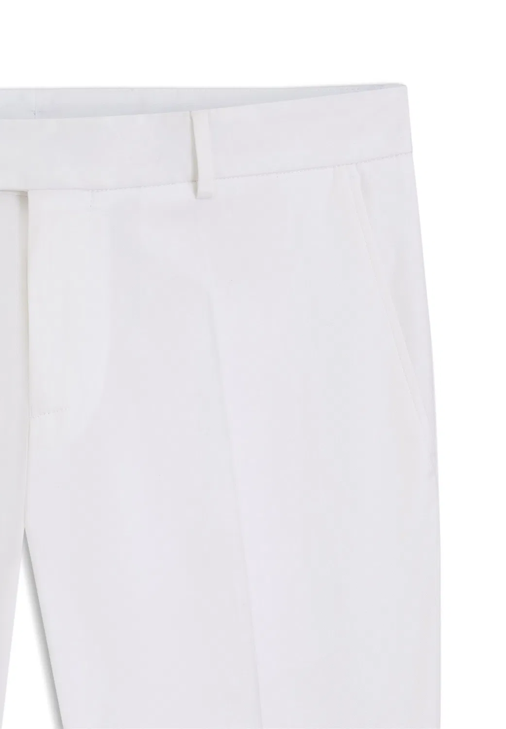 Брюки Boss Slim fit Pleat-Front Pants Genius белого цвета — фото 2