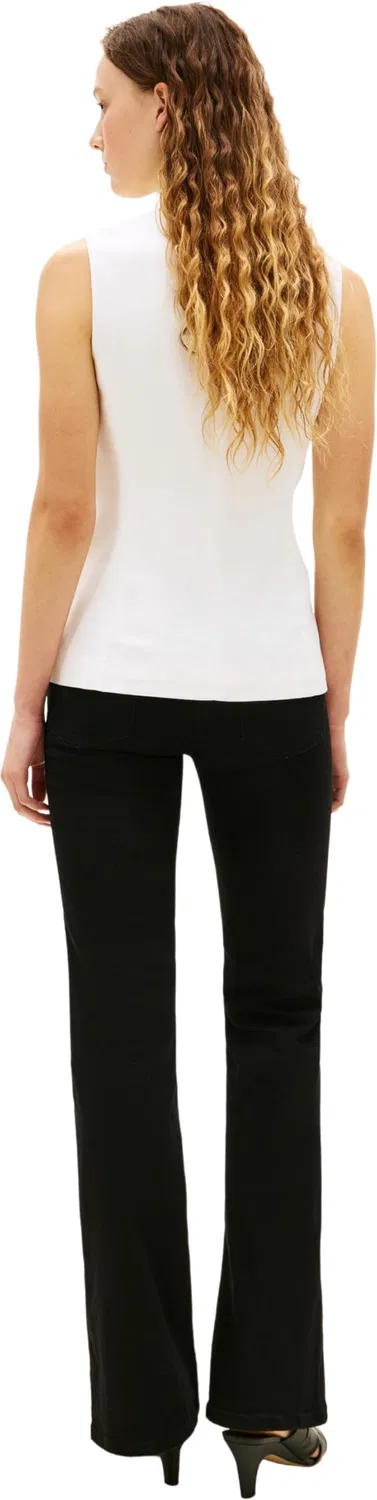 Женский жилет из льняной смеси Tommy Hilfiger, White (Th Optic White) — фото 3