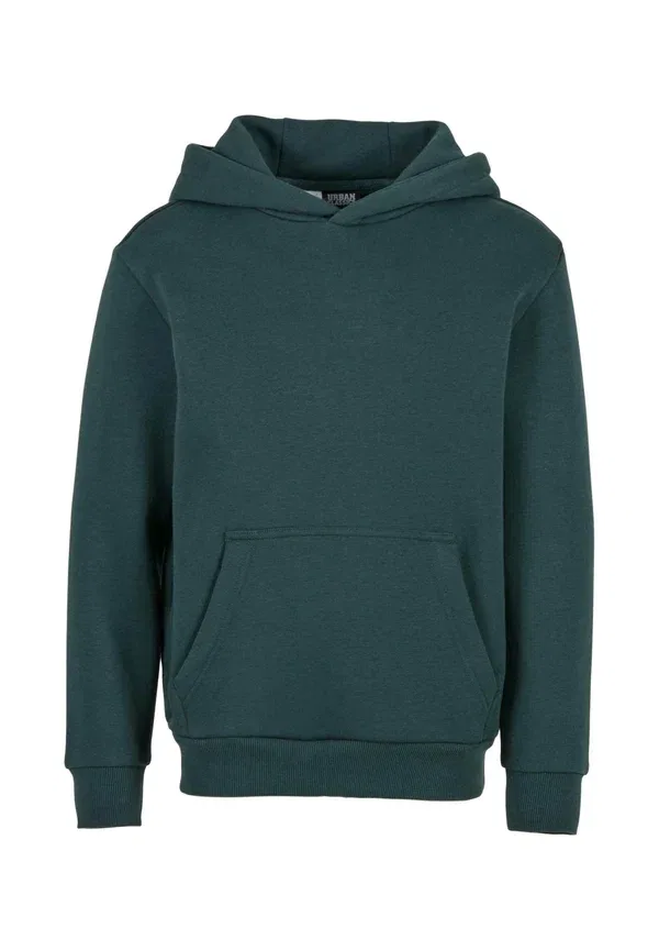 Худи с капюшоном, флисовая подкладка Kids fluffy hoody Urban Classics, Bottlegreen, зеленый