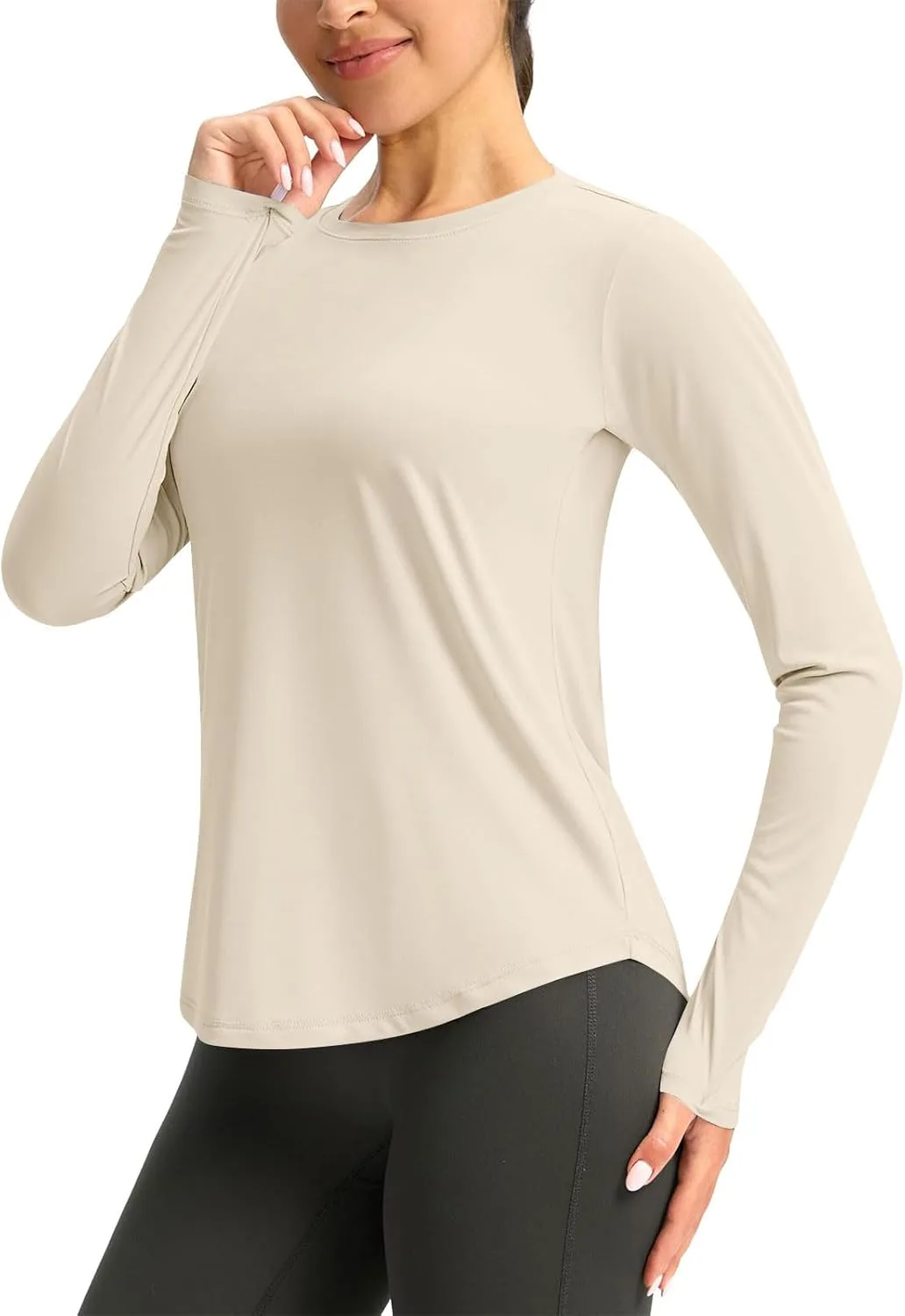 

Женская футболка с защитой от солнца UPF 50+, длинный рукав, быстросохнущая