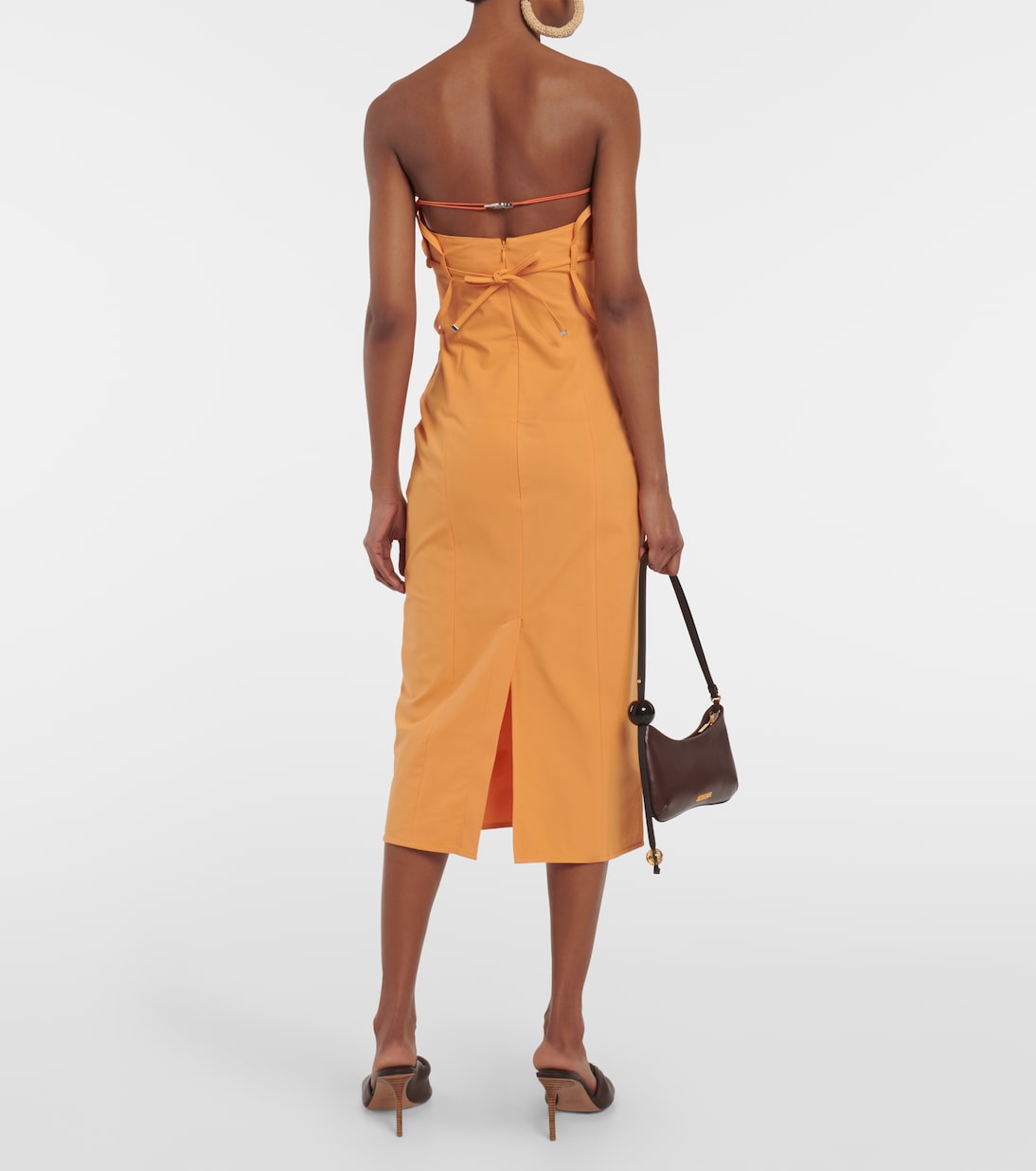 Платье миди La Robe Bikini из хлопковой смеси Jacquemus, оранжевый — фото 3