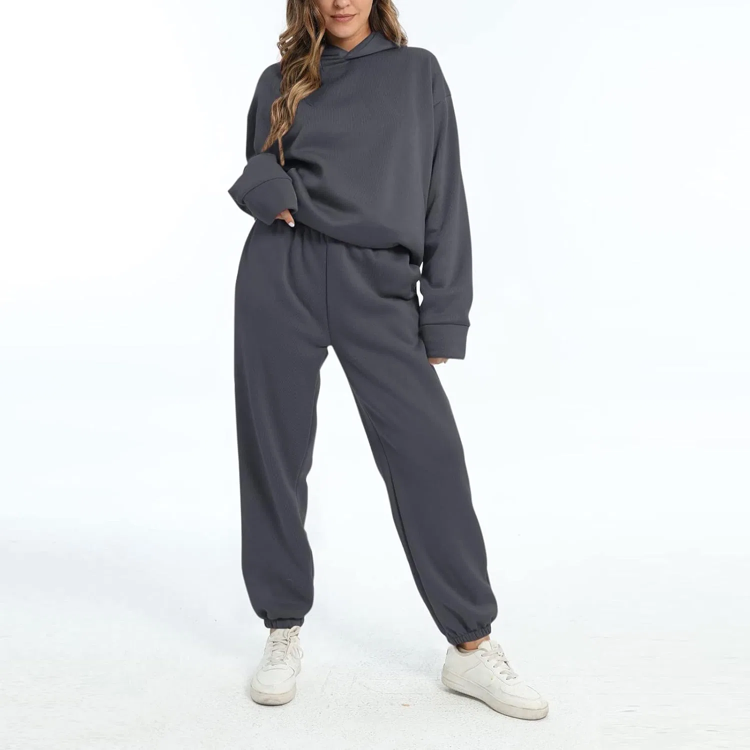Спортивный костюм худи и шорты, Generic, 2 предмета, 2-dark Gray — фото 2
