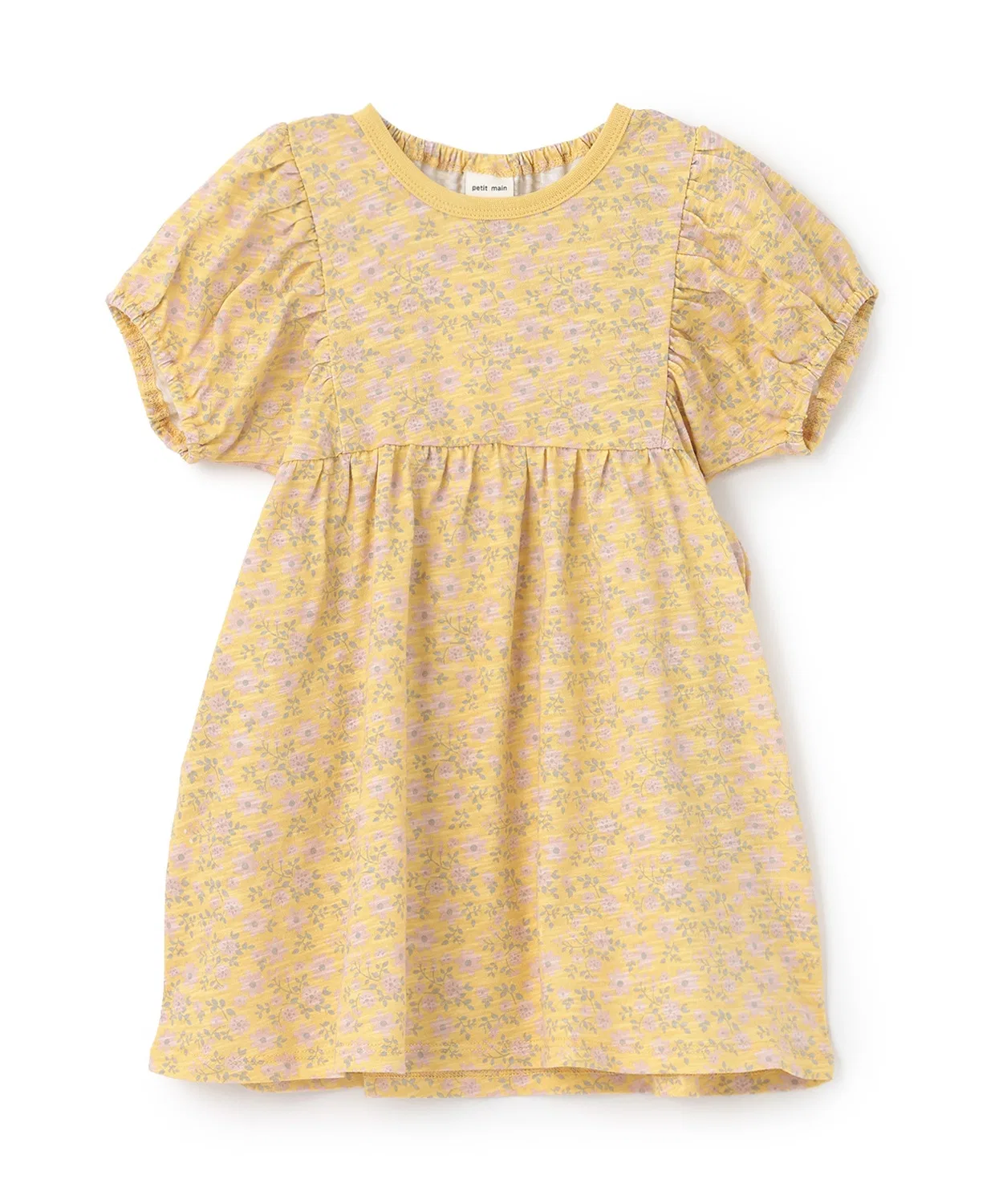 Детское платье с принтом Cut Total Pattern petit main, Yellow