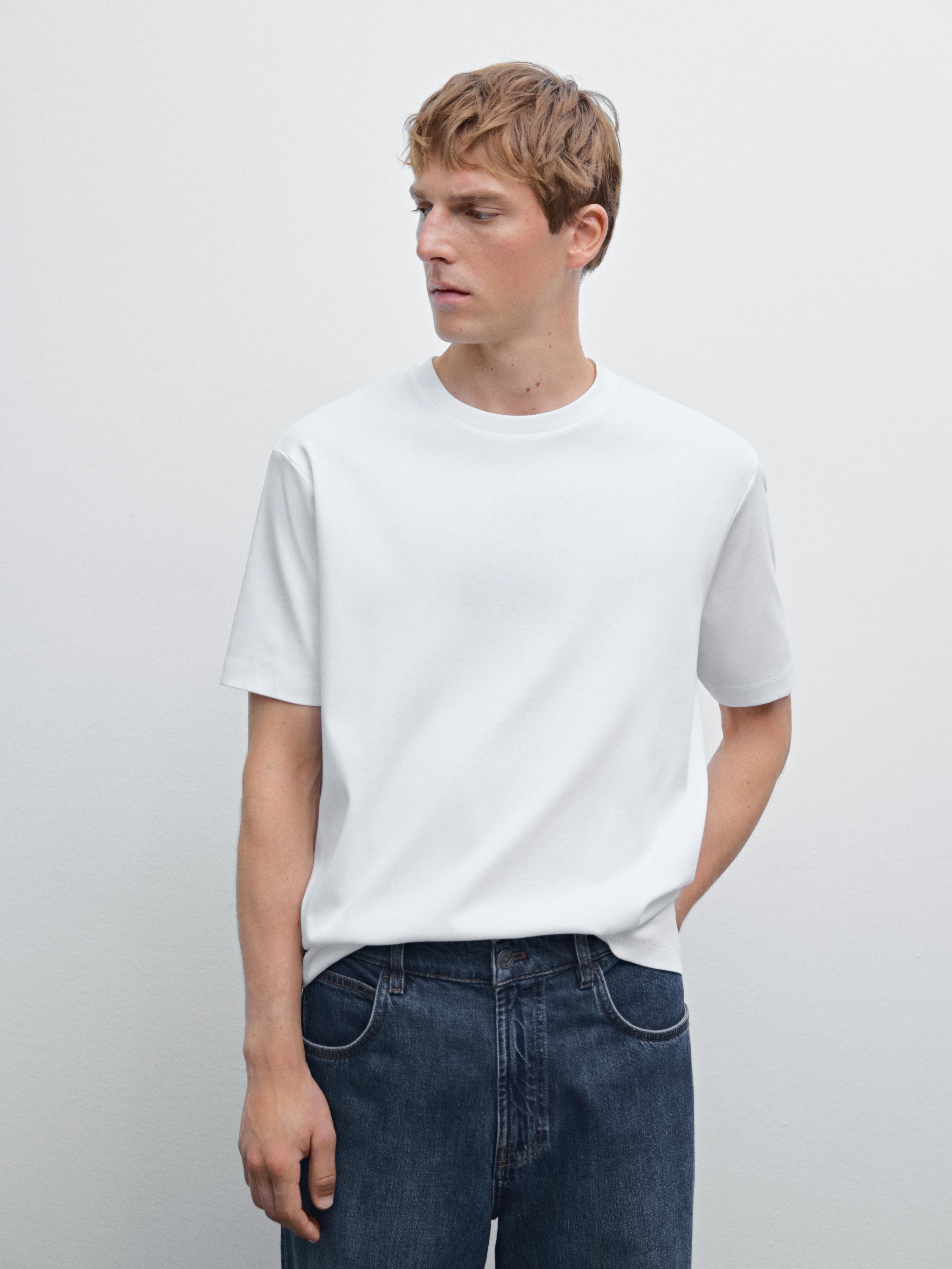 Футболка из мерсеризованного хлопка Massimo Dutti — фото 4