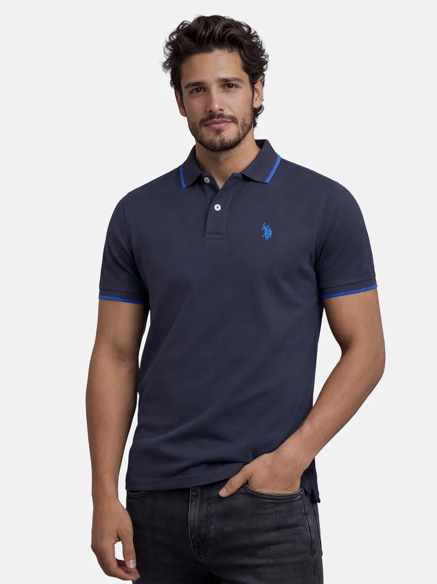 Футболка U.S. POLO ASSN. темно-синего цвета — фото 2