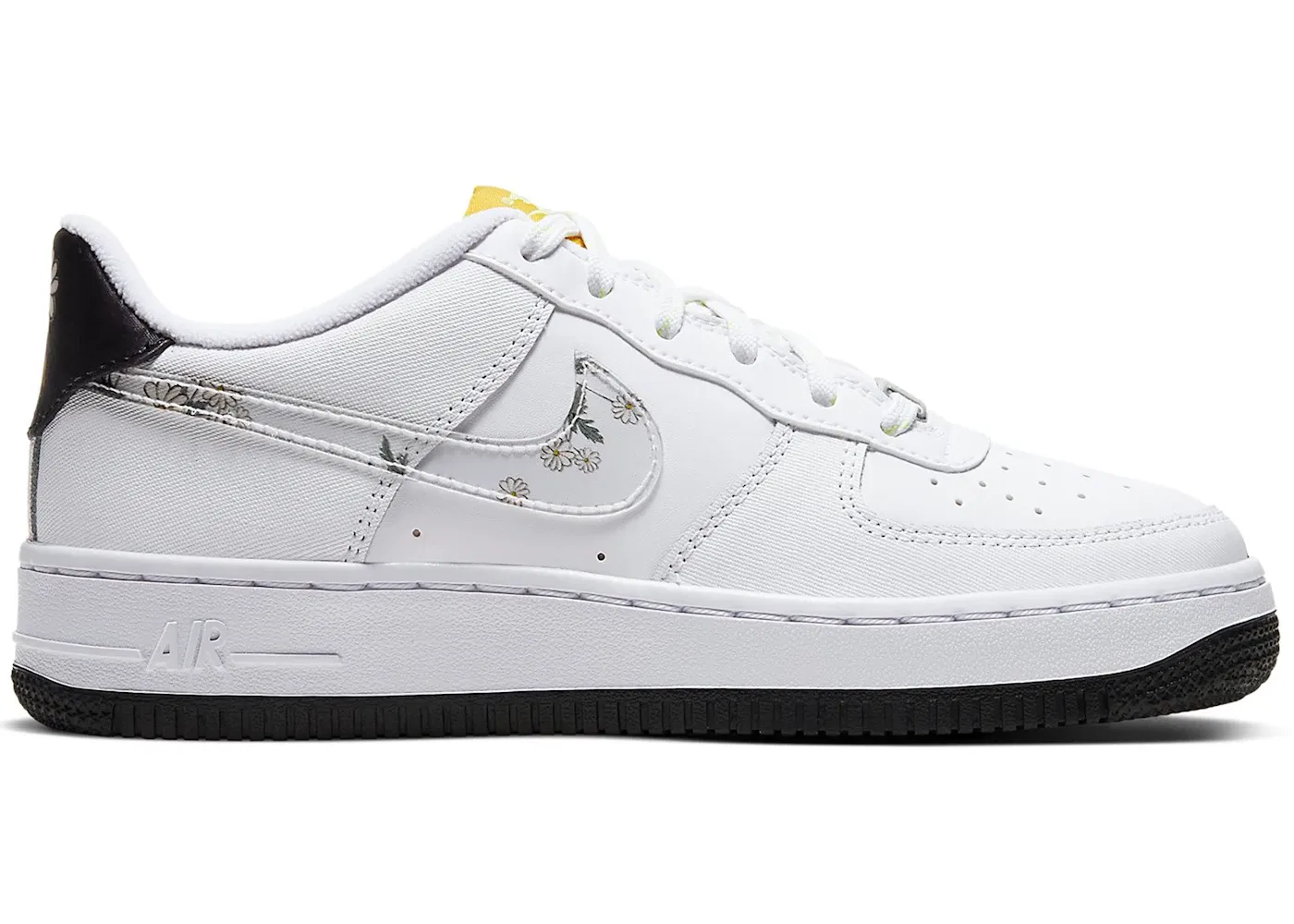Детские кроссовки Lifestyle Nike Air Force 1 Low Daisy, White/Speed Yellow-Pale Ivory-White