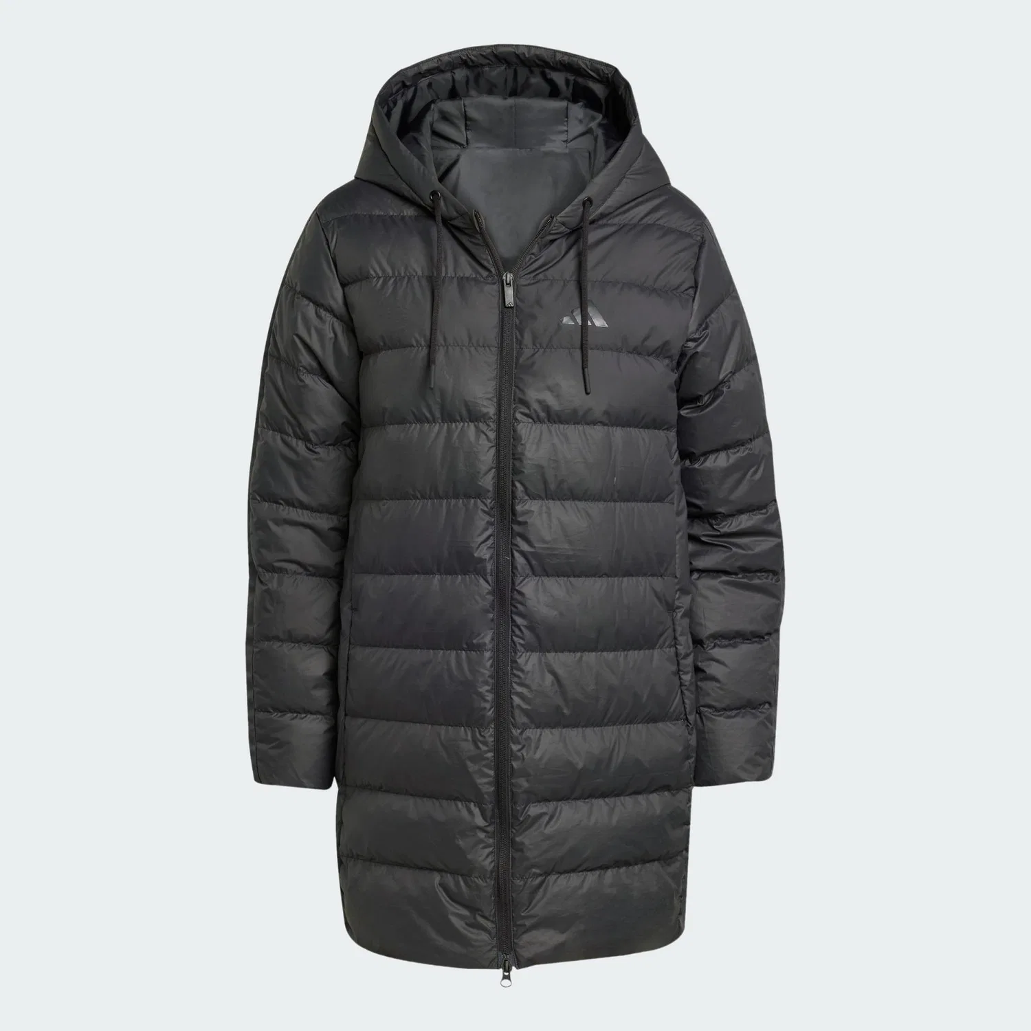 Мужская утепленная парка с капюшоном Essentials CLIMAWARM 3-Streifen Light Adidas, Schwarz — фото 2