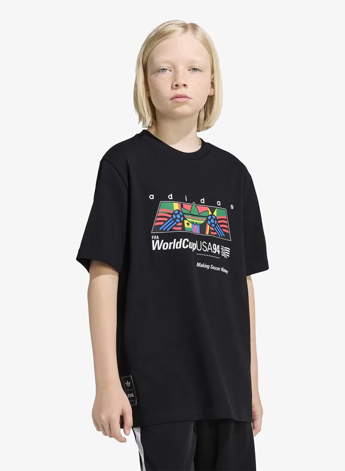 Футболка свободная с принтом Adidas Originals, черный