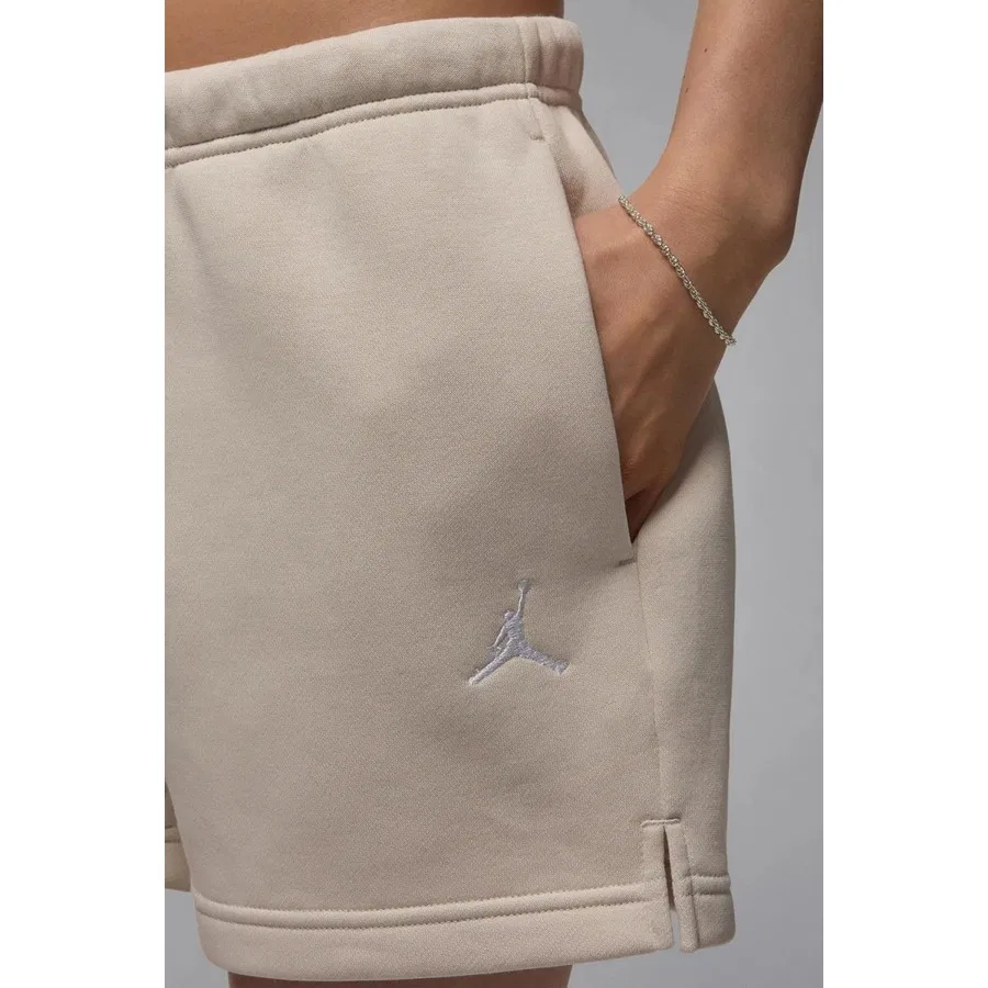 Шорты спортивные с флисом Jordan Brooklyn Fleece Nike, Кремовый — фото 4