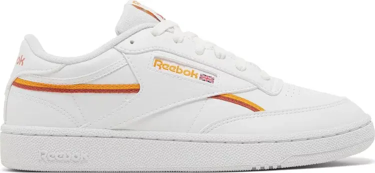 

Лимитированные кроссовки club c 85 vegan 'white collegiate gold' Reebok, белый