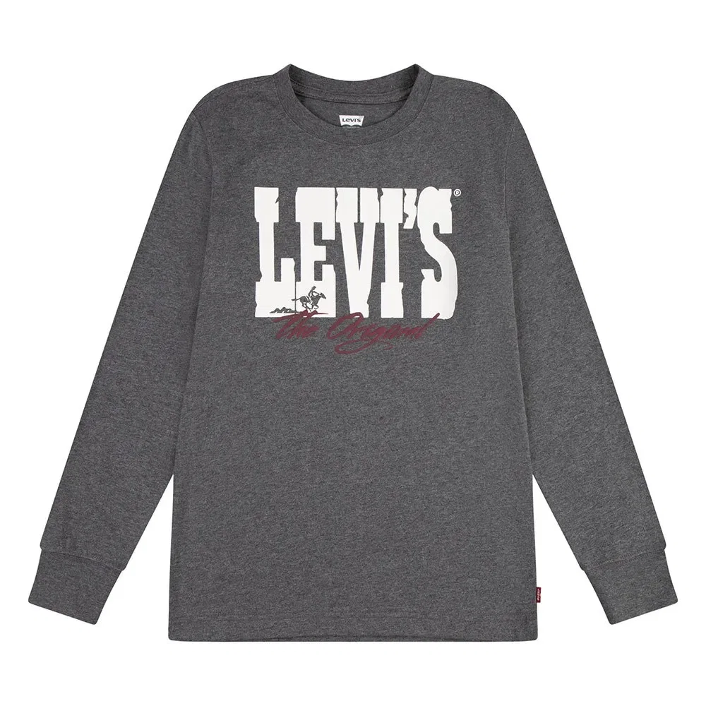 Детская футболка с длинным рукавом Yee-Haw Levi's, Grey