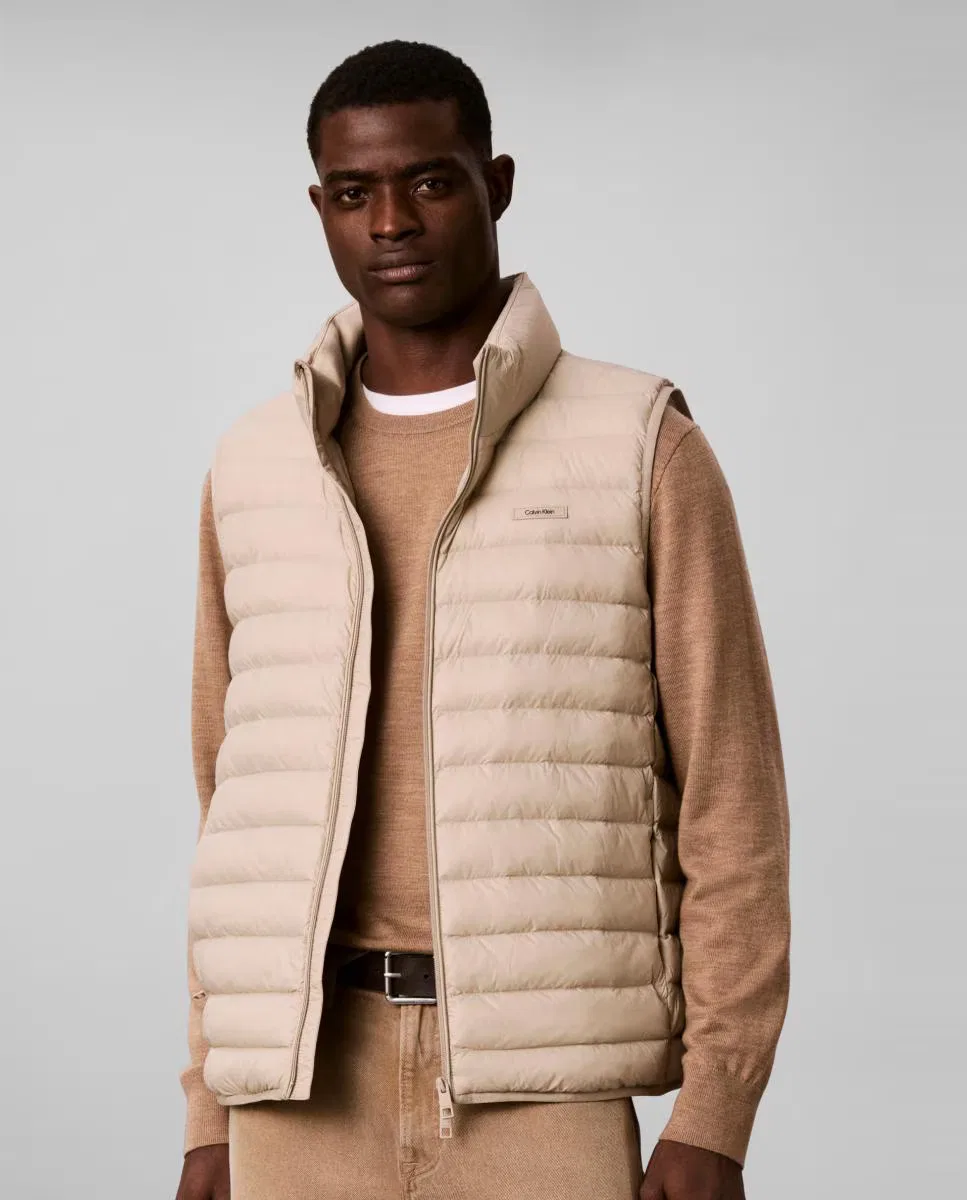 Мужский жилет утепленный, Cuello Mao, Calvin Klein, серо-коричневый